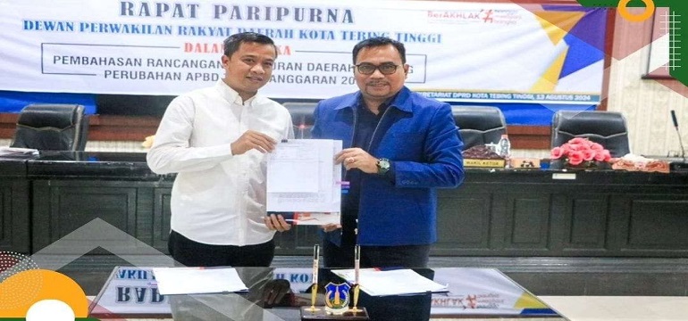 RANPERDA P-APBD 2024 DisetujuiI DPRD Kota Tebing Tinggi