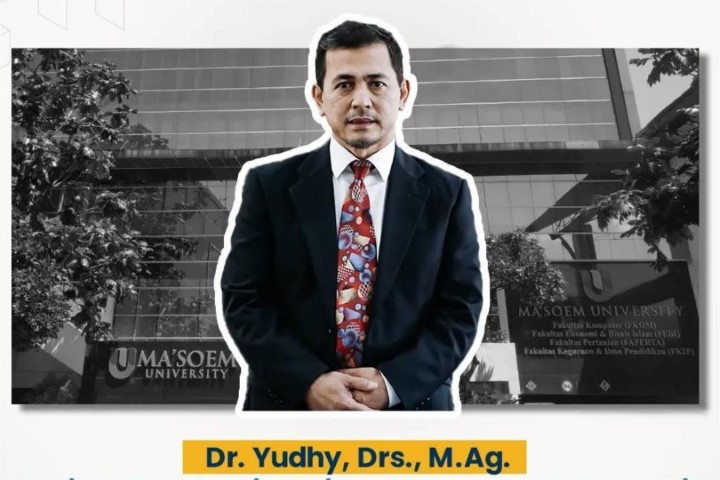 Berikut profil dosen berprestasi Al Ma'soem Dr Yudhy pakar hukum islam sekaligus wakil rektor bidang administrasi